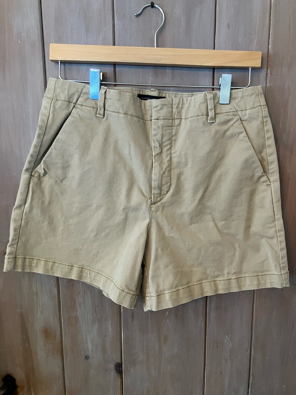 Banana Republic Beige Twill Bermuda Shorts